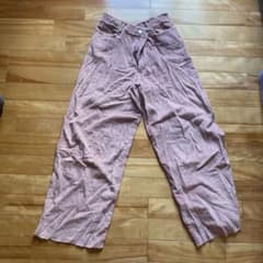 ピンク コーデュロイ ワイドパンツ Mサイズのサムネイル