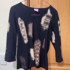 今週廃棄処分‼️長袖 カットソー Vネック 抽象柄のサムネイル
