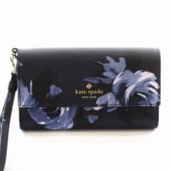 kate spade 手帳型 ケース ストラップ カード入付き ローズ柄のサムネイル