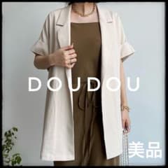 DOUDOU ベージュ テーラードジャケット 半袖 - メルカリ
