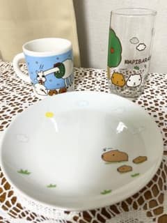 카피바라 씨 잔 머그잔 접시 3 세트