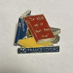 ピンバッジ　フランス雑貨　ヴィンテージ　本　読書　図書館