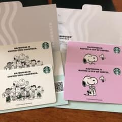 スタバ　スヌーピー　カード4枚のサムネイル