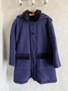 【美品!】ファミリア 女の子用 コート (フード付き/紺)のサムネイル