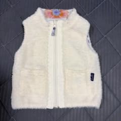 hakka babyリバーシブル ボアベスト 花柄 Lサイズ（80-90）のサムネイル