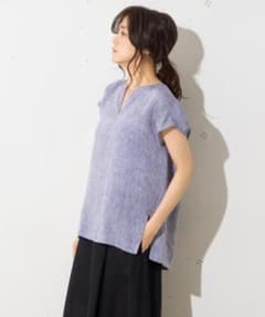 洗える！LIBECOLINEN スキッパー ブラウス サイズ46のサムネイル