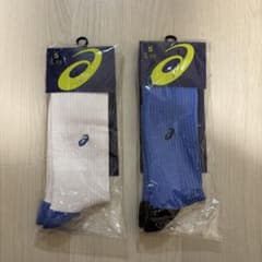 新品未使用！asics アシックス ハイソックス 24～26cm 昭和レトロ