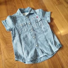 キッズ 半袖シャツ チェック柄 100cmのサムネイル