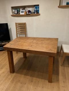 【美品・実寸あり】パイン古材 ダイニングテーブル【直接引き取り限定】 美品・実寸あり】パイン古材 ダイニングテーブル【直接引き取り限定