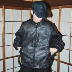 UMBRO/アンブロ レザージャケット　ブルゾン　ライダース　ブラック　黒 UMBRO/アンブロ レザージャケット ブルゾン ライダース ブラック