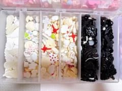 デコレーションパーツセット ホワイト ブラックのサムネイル