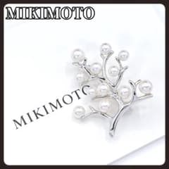 現行品 未使用保管品 MIKIMOTO ミキモト 幸福の木 ブローチ パール