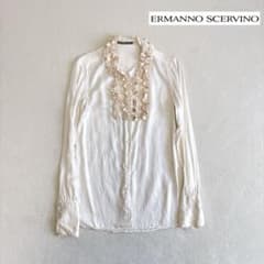ERMANNO SCERVINO シルク100% フリルブラウス フリルシャツ - メルカリ