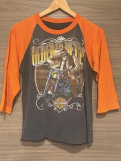 Harley-Davidson 라글란 7분 소매 티셔츠 빈티지 90s