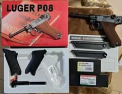 日本製】タナカ ルガー P08 4インチ HW GBB 木製グリップ 予備マガ