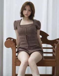 ANDMARY Nara frill set up brown - メルカリ
