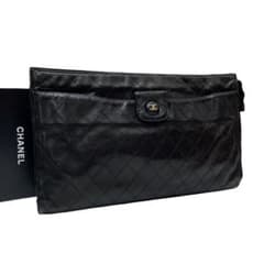 シャネル ビコローレ マトラッセ ラムスキン クラッチ セカンド バッグ