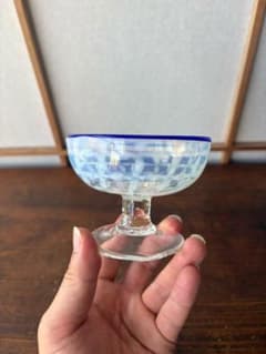ル*カ様 氷コップ 七宝つなぎ文 和ガラス 大正ガラス 大正浪漫 昭和 