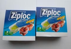 【新品】Ziploc ジップロックコンテナー 　130ml、300ml 2セットのサムネイル