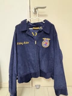 T*a様 【サイズ44】FFA コーデュロイジャケット 大きめ　ネイビー 刺繍 T*a様 【サイズ44】FFA コーデュロイジャケット 大きめ ネイビー 刺繍
