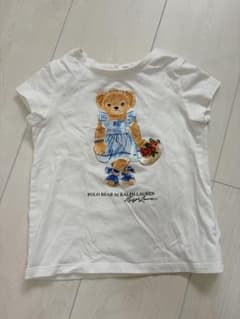 美品　ラルフローレン　ポロベア Tシャツ 90 ホワイト　刺繍のサムネイル