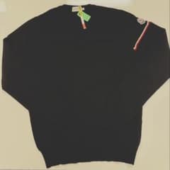 MONCLER モンクレール トリコロール ウール Vネックニット メンズ 