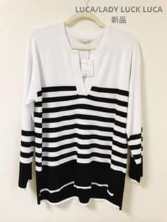 【新品タグ付】LUCA/LADY LUCK LUCA_ボーダーニットのサムネイル