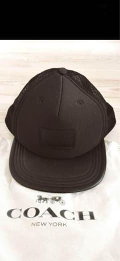 【新品・未使用品】COACH コーチ　ブラックキャップ メッシュ　希少　美品のサムネイル