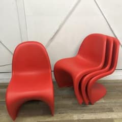 【4脚セット】　vitra　パントンチェア　レッド系 4脚セット】 vitra パントンチェア レッド系 - メルカリ