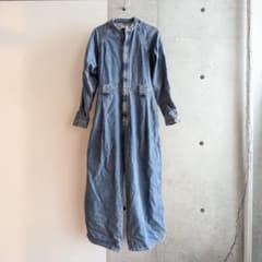 atelier SOMETHING スタンドカラーデニムジャンプスーツ - メルカリ
