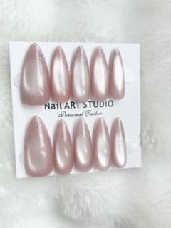 【現品】マグネットネイルチップ韓国風量産 スナ系 ワンホン シンプル ちゅるんのサムネイル