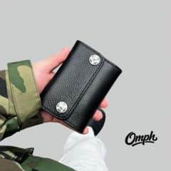 【Omph】レザーウォレット Omph】 レザーウォレット - メルカリ