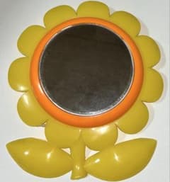 昭和レトロ ポップ 花型 壁掛けミラーのサムネイル