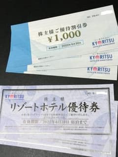共立メンテナンス 株主優待券 3000円分(1000円×3枚) ホテル優待券2枚のサムネイル
