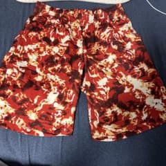 EGOZARU バスケットボールパンツ レッド 迷彩柄のサムネイル