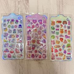 キャンディシール　ぷくぷくシール　3枚セット　オーロラ　レインボーのサムネイル