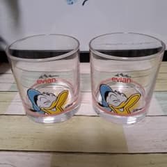☆evian Disney ☆ドナルドダック グラス 2個セット☆彡 - メルカリ