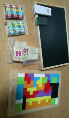 木材 知育玩具 スティック 数字 算数 計算 パズル テトリスのサムネイル