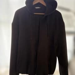 ZARA ジップアップパーカー ダークブラウン Sサイズのサムネイル