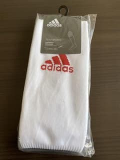 【即購入可】adidas アディダス　白ソックス　ホワイト×パワーレッドのサムネイル