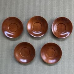 【5枚セット】木製 茶托 煎茶道具のサムネイル