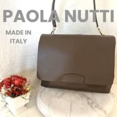【美品】PAOLA NUTTIパオラヌッティグレーレザーバッグ本革4WAYバッグのサムネイル