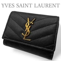 美品 イヴサンローラン YSL 6連キーケース キャビアスキン