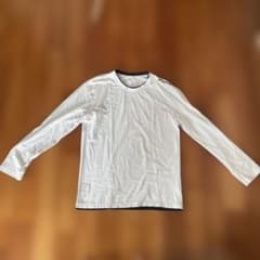 そ*た様 レイヤード風 長袖Tシャツ ホワイト ブラック Mのサムネイル