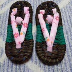 ハンドメイド　布ぞうり 布草履　23cm 22番のサムネイル