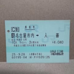 現在三セク化区間】JRマルス券乗車券使用済 名古屋市内→入善 - メルカリ