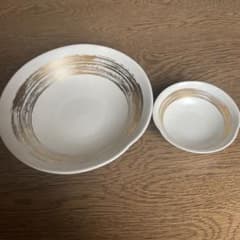 極美　金彩色大皿と小皿の食器セット　 有田焼　2セツトのサムネイル