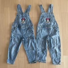 GAP  ミニー　デニム　オーバーオール　双子　105 100のサムネイル