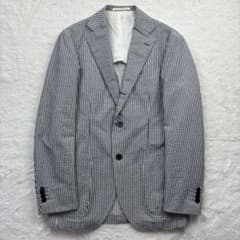 極美品】 BEAMS F テーラードジャケット シアサッカー ヒッコリー 46