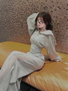 darich カラーラメスウェット パンツタイプのセットアップ2点(GRY)のサムネイル
